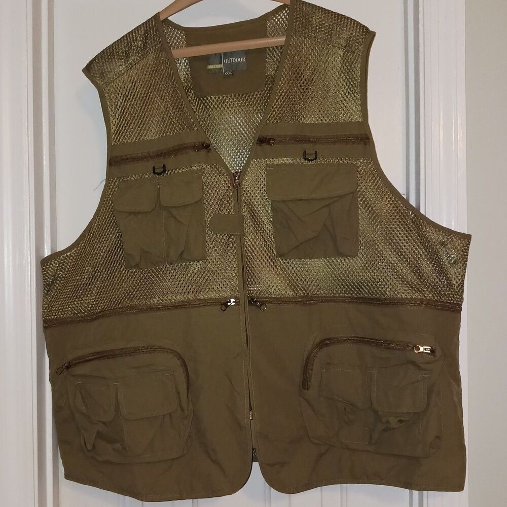 Outdoor Brand Mesh Fishing Vest Multi Pocket XXXL Fly Fish Lightweight